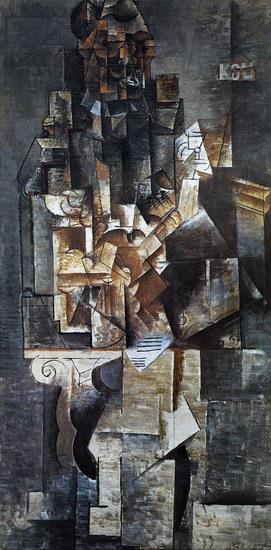 Homme à la guitare 3 1912 cubisme Pablo Picasso Peintures à l'huile